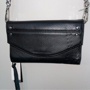 Aimee Kestenberg Crossbody Bag Black Leather Delancey New
